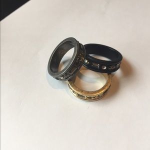 COPY - Lia Sophia crystal stack rings (3)